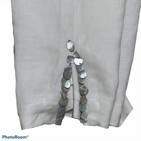 WHBM Linen Blend Cropped Pants 8 - Picture 3 of 5